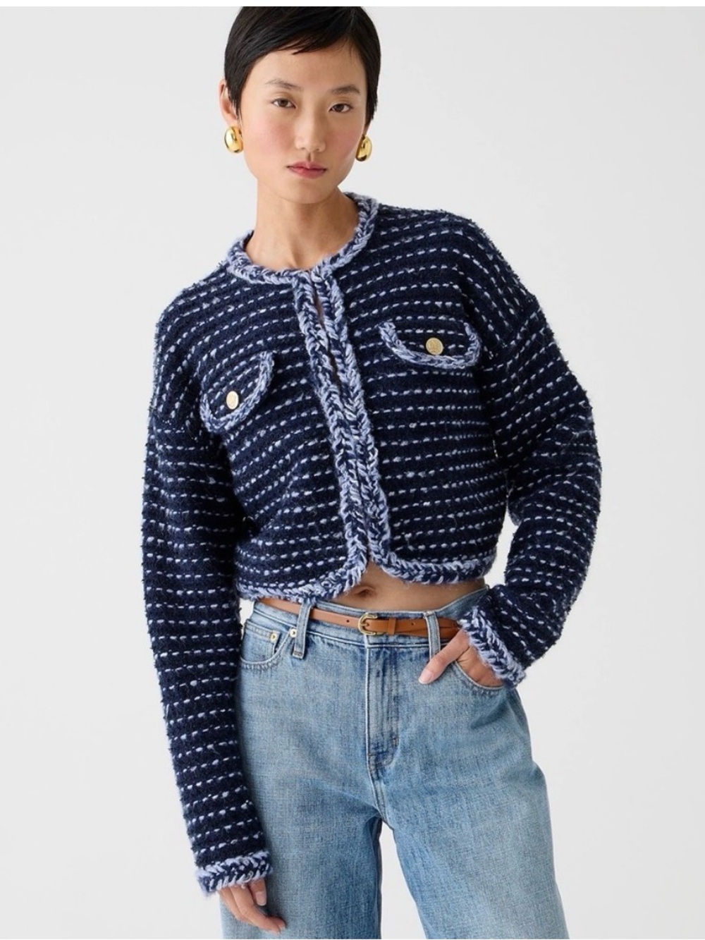 J.Crew Cropped Lady Jacket BV394 XXS